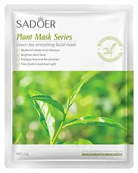 Маска для лица САДОЕР с экстрактом зеленого чая тканевая