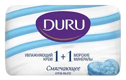Мыло туалетное ДУРУ 1+1 крем и морские минералы 80г