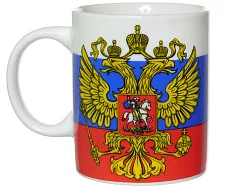 Кружка керамическая Флаг России 350мл арт.26228