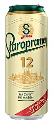 Пиво СТАРОПРАМЕН 12 светлое пастер 5.2% ж/б 0.5л