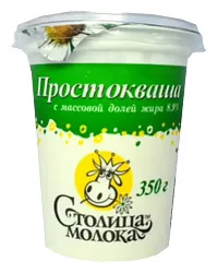 Простокваша СТОЛИЦА МОЛОКА бзмж 8.9% стакан 350г