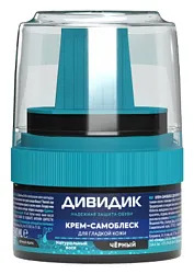 Крем-блеск для обуви ДИВИДИК в банке с губкой черный 55мл