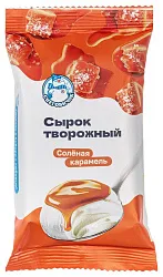 Сырок творожный СНЕГОВИЧОК сладкий соленая карамель бзмж 9% 90г