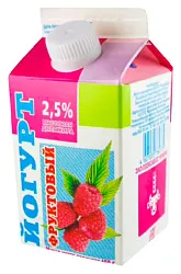 Йогурт ИРМЕНЬ питьевой фруктовый с малиной бзмж 2.5% 450г