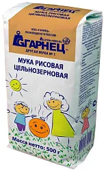 Мука ГАРНЕЦ рисовая без глютена м/у 500г