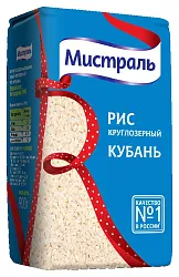 Рис МИСТРАЛЬ Кубань круглозерный белый м/у 900г