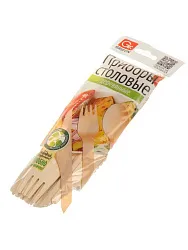 Набор одноразовой посуды ГРИФОН вилка нож зубочистка размешиватель на 6 персон