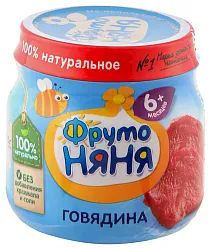 Пюре ФРУТОНЯНЯ говядина ст/б 80г