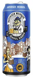 Пиво ОНКЕЛЬ ВЕБЕР Байриш Вайсбир 5.4% ж/б 0.5л