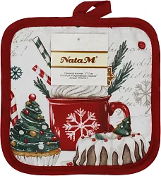 Прихватка кухонная НАТАМ Рождественские угощения 17*17см арт.PH001001