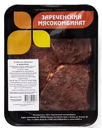 Стейк из свинины ЗАРЕЧЕНСКИЙ МК в маринаде охл 600г