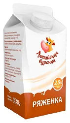 Ряженка АЛТАЙСКАЯ БУРЕНКА бзмж 2.5% т/пак 450мл