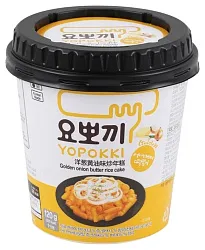 Рисовые палочки б/п ЙОПОККИ Токпокки с золотистым луком стакан 120г