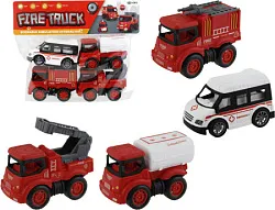 Игровой набор ТАМ ТАМ Пожарная служба 4 машины 20*12*5см