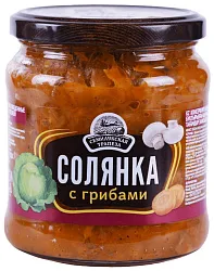 Солянка СЕМИЛУКСКАЯ ТРАПЕЗА из свежей капусты с грибами ст/б 460г