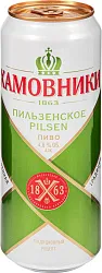 Пиво ХАМОВНИКИ Пильзенское светлое пастер 4.8% ст/б 0.45л