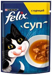 Корм для кошек ФЕЛИКС Суп с курицей 48г