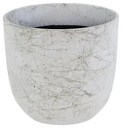 Кашпо АТМИКС Мрамор 16*16*14.3см белое 2.3л арт.202500389