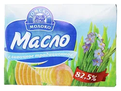 Масло сливочное ТОМСКОЕ МОЛОКО Традиционное бзмж 82.5% 180г