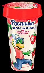 Йогурт РАСТИШКА обогащенный клубника пломбир бзмж 2.8% 190г