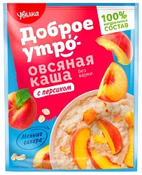Каша овсяная УВЕЛКА персик м/у 40г