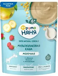 Каша ФРУТОНЯНЯ мультизлаковая яблоко банан земляника бзмж м/у 190г