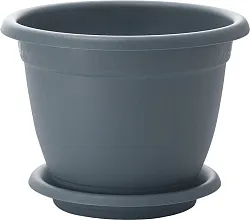 Горшок для цветов ИНГРИН Афродита Д29см серый 7.8л арт.IG420611026