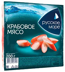 Крабовое мясо РУССКОЕ МОРЕ с/м 200г