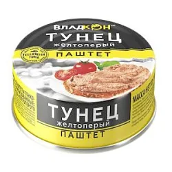 Паштет ВЛАДКОН из тунца ж/б ключ 100г