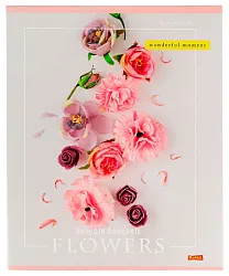 Тетрадь ПРОФ-ПРЕСС Коллаж из цветов клетка 48л