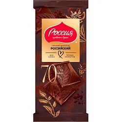 Шоколад РОССИЯ Российский горький 75г
