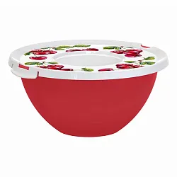 Миска с крышкой ПОЛИМЕРБЫТ Вишня 2л арт.4335617