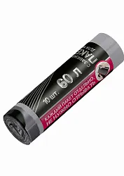 Мешки для мусора АВИКОМП Престиж Рубби Флекс графит 60л с завязками 10шт