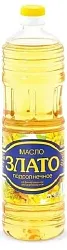 Масло подсолнечное ЗЛАТО рафинированное 1л