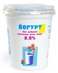 Йогурт ИРМЕНЬ без добавок бзмж 2.5% 380г