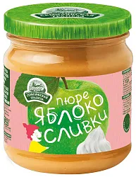 Пюре фруктовое СЕМИЛУКСКАЯ ТРАПЕЗА яблоко-сливки ст/б 470г