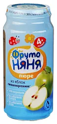 Пюре ФРУТОНЯНЯ яблоко натуральное ст/б 250г