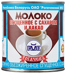 Сгущенное молоко РОГАЧЕВ с какао и сахаром бзмж 7.5% ж/б 380г
