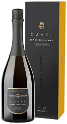 Игристое вино АГОРА Кюве Рислинг Шардоне белое п/сл 11.5-13.5% ПК 0.75л