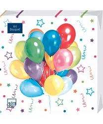 Салфетки АРТ БУКЕТ Веселый праздник 33*33см 3сл 20шт