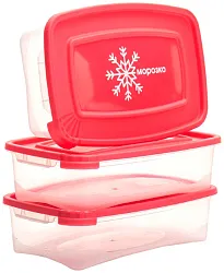 Контейнер для замораживания МОРОЗКО прямоугольный 0.7л 3шт