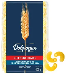 Мак.изделия ДОБРОДЕЯ Рожки рифленые 400г