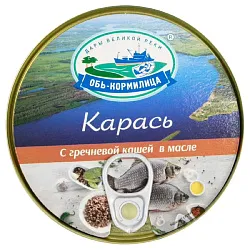 Карась САНТА МАРИЯ с гречкой в масле ж/б 230г