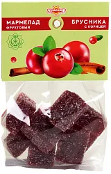 Мармелад КРАСОТА СПАСЕТ МИР Брусника с корицей 125г