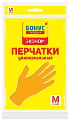 Перчатки латексные БОНУС Эконом универсальные M
