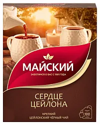 Чай МАЙСКИЙ Сердце Цейлона черный 100пак