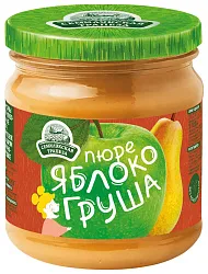 Пюре фруктовое СЕМИЛУКСКАЯ ТРАПЕЗА яблоко-груша ст/б 470г