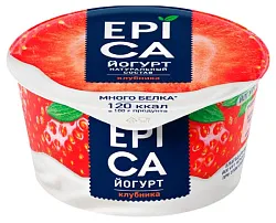 Йогурт ЭПИКА клубника бзмж 4.8% 130г