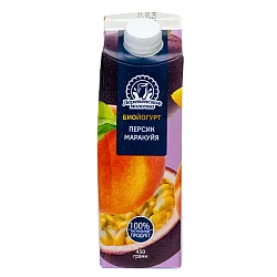 Биойогурт ДЕРЕВЕНСКОЕ МОЛОЧКО персик маракуйя бзмж 2.5% пюр/пак 450г