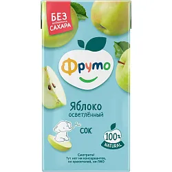 Сок ФРУТОНЯНЯ яблоко осветленный без сахара 0.5л